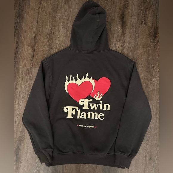 White Fox Twin Flame Hoodie - Picture 1 of 4